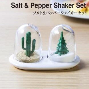 【Qualy】ソルト&ペッパーシェイカー ウィンター&サマー 調味料入れ　521700300【塩 胡椒 キッチン ダイニング パーティー スペースジョイ クリスマス xmas】