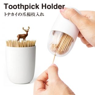【Qualy】トナカイ 爪楊枝入れ 521706900【トナカイ 収納 ケース スペースジョイ トゥースピック クリスマス xmas】
