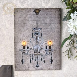 【ハルモニア 】LEDウォールアート/シャンデリア/ホワイト 8383【お洒落 おしゃれ 間接照明 アート 壁掛けアート アートパネル】