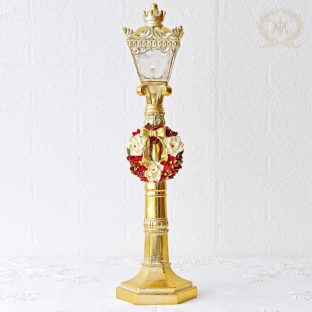 【ハルモニア 】ゴールドLEDストリートランプ/リース 8491【スノードーム お洒落 おしゃれ 間接照明 ランタン ランタン アンティーク】