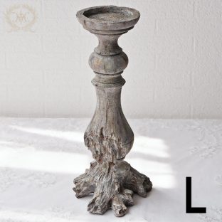 【ハルモニア】ウッディキャンドルホルダーL（R)8628【スタイリッシュ ロウソク立て アンティーク クラシック ハルモニア クリスマス】