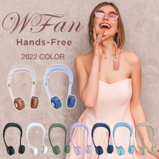 【SPICE OF LIFE】ダブルファンハンズフリー ヨガシロッコ DFYS213 DFYS222 クリアブルー クリアピンク ブラック サンドベージュ サックスブルー ネイビー【WFan USB アウトドア OUTDOOR 首掛け バレンタイン ホワイトデー 母の日 父の日 敬老の日 クリスマス xmas】