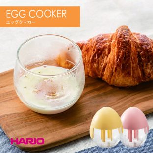 【HARIO】エッグクッカー XEC-M【たまご 卵 簡単 時短 火を使わない 料理 お弁当 朝食 耐熱ガラス お手軽 電子レンジ 食洗器使用可 一人暮らし レシピ付き ハリオ】