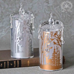 アクリル LEDキャンドル フォレスト シルバー ゴールド 010352【ハルモニア キャンドル オブジェ お洒落 おしゃれ クリスマス装飾 クリスマス飾り クリスマスデコレーション アンティーク バレンタイン ホワイトデー 母の日 父の日 敬老の日 クリスマス xmas】