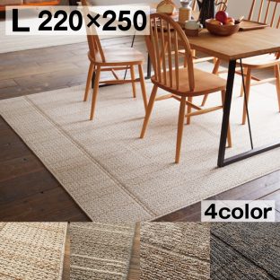 CaRuRu（カルル）シリーズ ラグ DKウッド DKラスティー 220×250 【日本製 滑り止め 防ダニ 床暖対応 スミノエ】