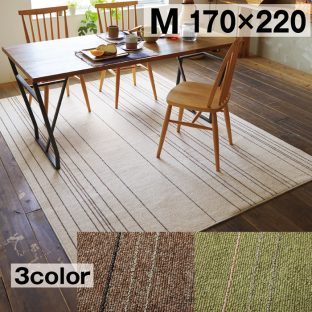 Caruru＋ダイニングラグ タイプフォー 170×220（Mサイズ）スミノエ【ラグ ウォッシャブル 滑り止め 遊び毛なし 床暖対応 クレンゼ 抗菌 日本製】