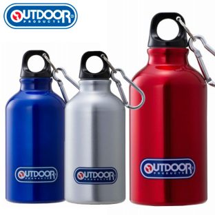 【OUTDOOR】アルミボトル 350ml 314-401 ＼ 対象同梱で送料込み ／ レッド ブルー シルバー【アウトドア アルミ 水筒 お弁当 スポーツ 遠足 レジャー ギフト プレゼント クリスマス Xmas】【BO-20】