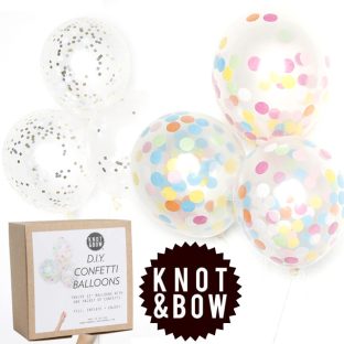 KNOT&BOW DIYコンフェッティバルーン12個セット CB12【パーティ 忘年会 宴会 盛り上がる 巨大風船 サプライズ 出産命名 紙吹雪】