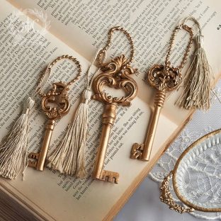 【ハルモニア】クラシックキーオーナメント 3個セット 3884【インテリア 壁掛け オーナメント アンティーク バレンタイン ホワイトデー 母の日 父の日 敬老の日 クリスマス xmas】