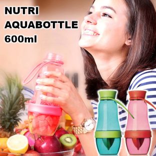 ニュートリ アクアボトル 600ml 39374 NUTRI AQUABOTTLE【aqua bottle 果汁 ジュース 果物 搾り フレーバーウォーター 健康 ヘルシー 水筒 お弁当 スポーツ 遠足 レジャー サスティナブル サステナブル 母の日 父の日 敬老の日 クリスマス xmas】