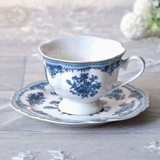 【ハルモニア】トワルドジュイ フルール カップ＆ソーサー (R) 800034【ティーカップ アンティーク セット 花柄 硝子 アフタヌーンティー ヌン活 バレンタイン ホワイトデー 母の日 父の日 敬老の日 クリスマス xmas】