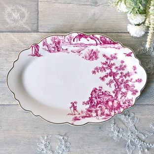【ハルモニア】トワルドジュイ オーバルプレート (R) 800036 800039【プレート お皿 食器 アンティーク 花柄 アフタヌーンティー ヌン活 バレンタイン ホワイトデー 母の日 父の日 敬老の日 クリスマス xmas】