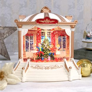 リキッドLEDナッツクラッカーシアターホワイト (R) 010309【ハルモニア スノードーム オルゴール お洒落 おしゃれ クリスマス装飾 クリスマス飾り クリスマスデコレーション アンティーク バレンタイン ホワイトデー 母の日 父の日 敬老の日 クリスマス xmas】