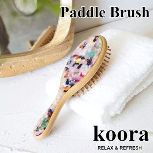 koora Paddle Brush R04-1114 R04-1115 Latte Mix【グローバルアロー global arrow ヘアブラシ パドルブラシ マッサージ 頭皮ケア ヘアケア くし 艶髪 ヘッドスパ 頭皮マッサージ スタイリング ブラッシング ヘアーブラシ 母の日 父の日 敬老の日 クリスマス xmas】
