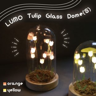 LUMO Tulip Glass Dome (S) L04-8013 L04-8014 Orange Yellow【グローバルアロー global arrow チューリップ 癒し インテリア LED LEDライト 母の日 父の日 敬老の日 クリスマス xmas】