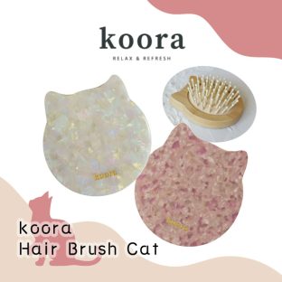 koora Hair Brush Cat R04-1118 R04-1119 White Pink 【グローバルアロー global arrow ヘアブラシ マッサージ 頭皮ケア ヘアケア くし 艶髪 ヘッドスパ 頭皮マッサージ ネコ 猫 ブラッシング ヘアーブラシ 母の日 父の日 敬老の日 クリスマス xmas】