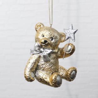 ゴールデンベアーオーナメント 11005【ハルモニア お洒落 おしゃれ クリスマス装飾 クリスマス飾り クリスマスデコレーション アンティーク バレンタイン ホワイトデー 母の日 父の日 敬老の日 クリスマス xmas】