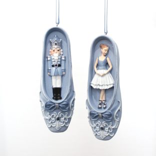 ウインターブルーバレエシューズオーナメント 11242 ソルジャー バレリーナ【ハルモニア お洒落 おしゃれ クリスマス装飾 クリスマス飾り クリスマスデコレーション アンティーク バレンタイン ホワイトデー 母の日 父の日 敬老の日 クリスマス xmas】