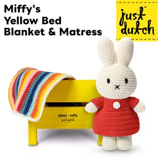 JUST DUTCH ミッフィーたちのイエローベッド ブランケット&マットレス Yellow Bed BLANKET&MATRESS【スペースジョイ ジャストダッチ ミッフィー メラニー ボリス Miffy Melanie Boris 誕生日 出産祝い ファーストトイ ギフト バレンタイン ホワイトデー クリスマス xmas】
