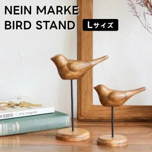 NEIN MARKE パイン バードスタンド Lサイズ 92500004【ナインマーケ creer クレエ バード 鳥 小鳥 トリ とり スタンド オブジェ パイン材 アイアン アンティーク風 雑貨 北欧 インテリア バレンタイン ホワイトデー 母の日 父の日 敬老の日 クリスマス xmas】