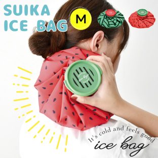 ice bag スイカ アイスバッグ Mサイズ A690【現代百貨 氷嚢 氷のう アイシングバッグ アイシング 暑さ対策 熱中症対策 スポーツ観戦 野球 サッカー ゴルフ アウトドア 運動会 ピクニック キャンプ バレンタイン ホワイトデー 母の日 父の日 敬老の日 クリスマス xmas】