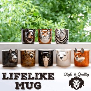 MEELARP CERAMIC ライフライク マグ LIFELIKE MUG 5122005【コップ マグカップ カップ animal mug アニマルマグ BLACK CAT ZEBRA 猫 キャット シマウマ 食器 カトラリー キッチン 雑貨 スペースジョイ 母の日 父の日 敬老の日 クリスマス xmas】