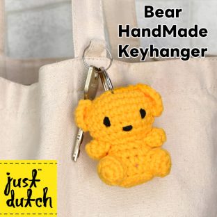 JUST DUTCH ベアーハンドメイド キーハンガー Bear Handmade Keyhanger 5328080YE【スペースジョイ ジャストダッチ ミッフィー メラニー ボリス Miffy Melanie Boris あみぐるみ ぬいぐるみ キーホルダー キーチャーム キーリング クリスマス xmas】
